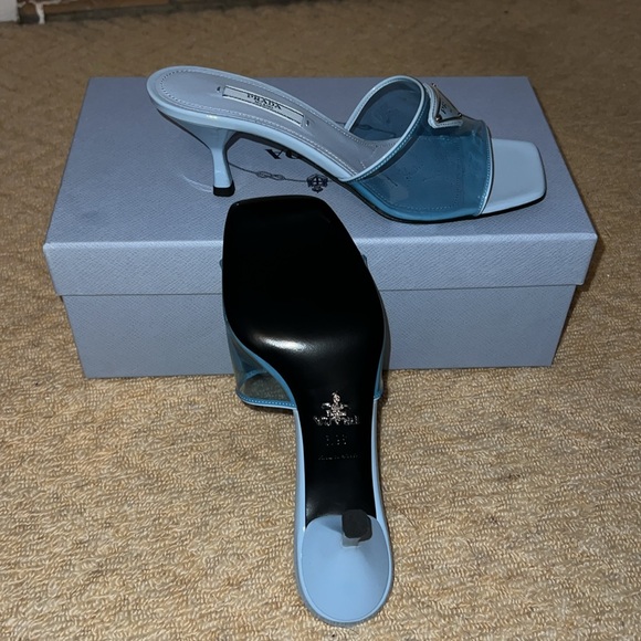 Prada ciabatte clear slide in Celeste - Picture 5 of 7